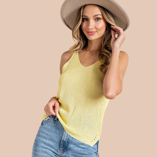 Yellow Knit Tank