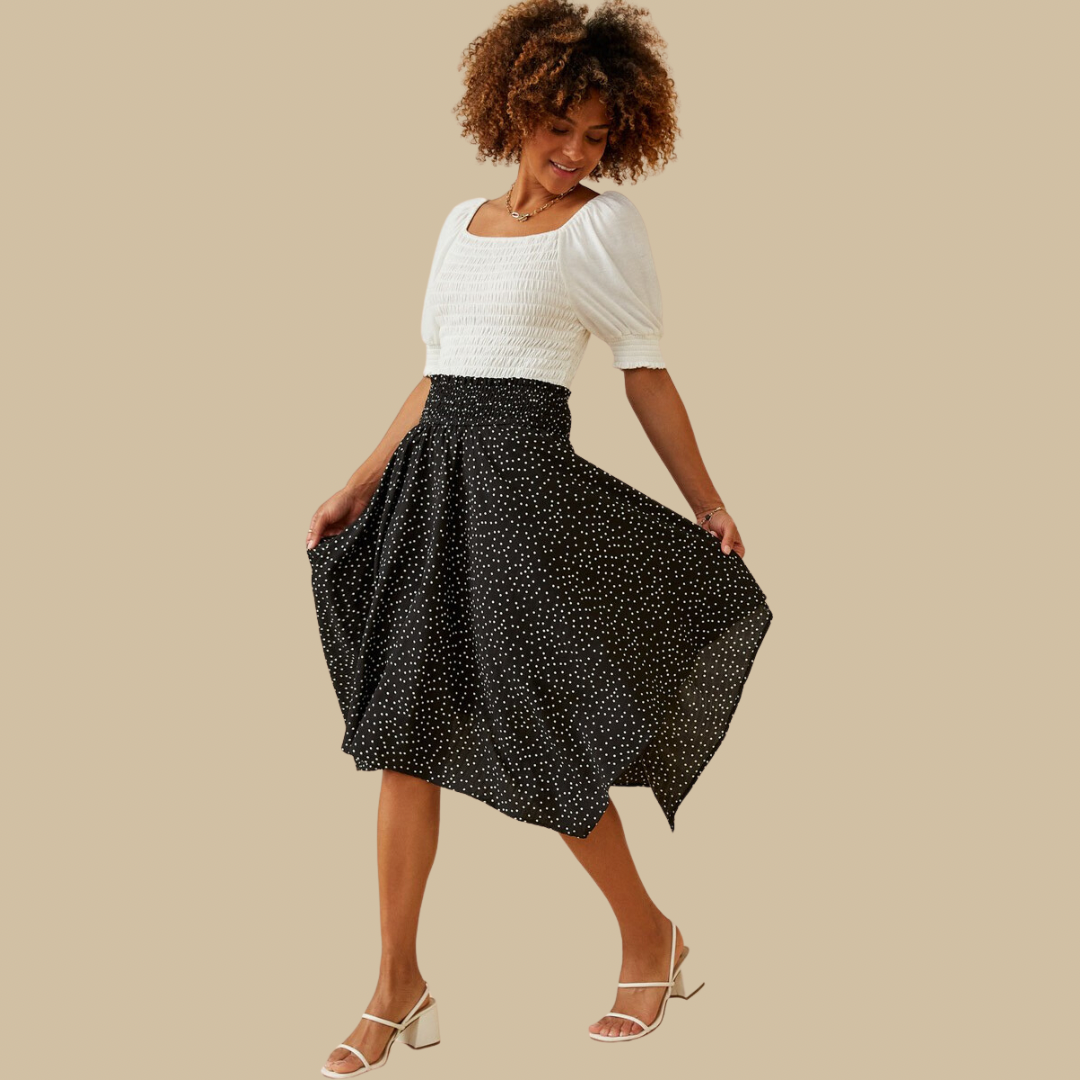 Polka dot sale handkerchief skirt