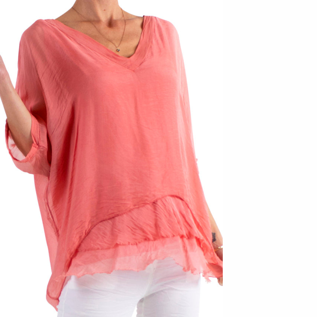 Silk V-Neck Blouse