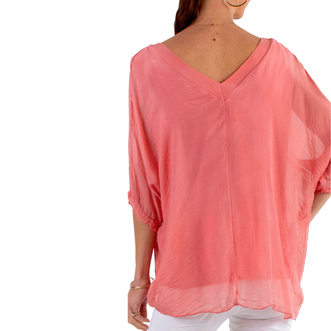 Silk V-Neck Blouse