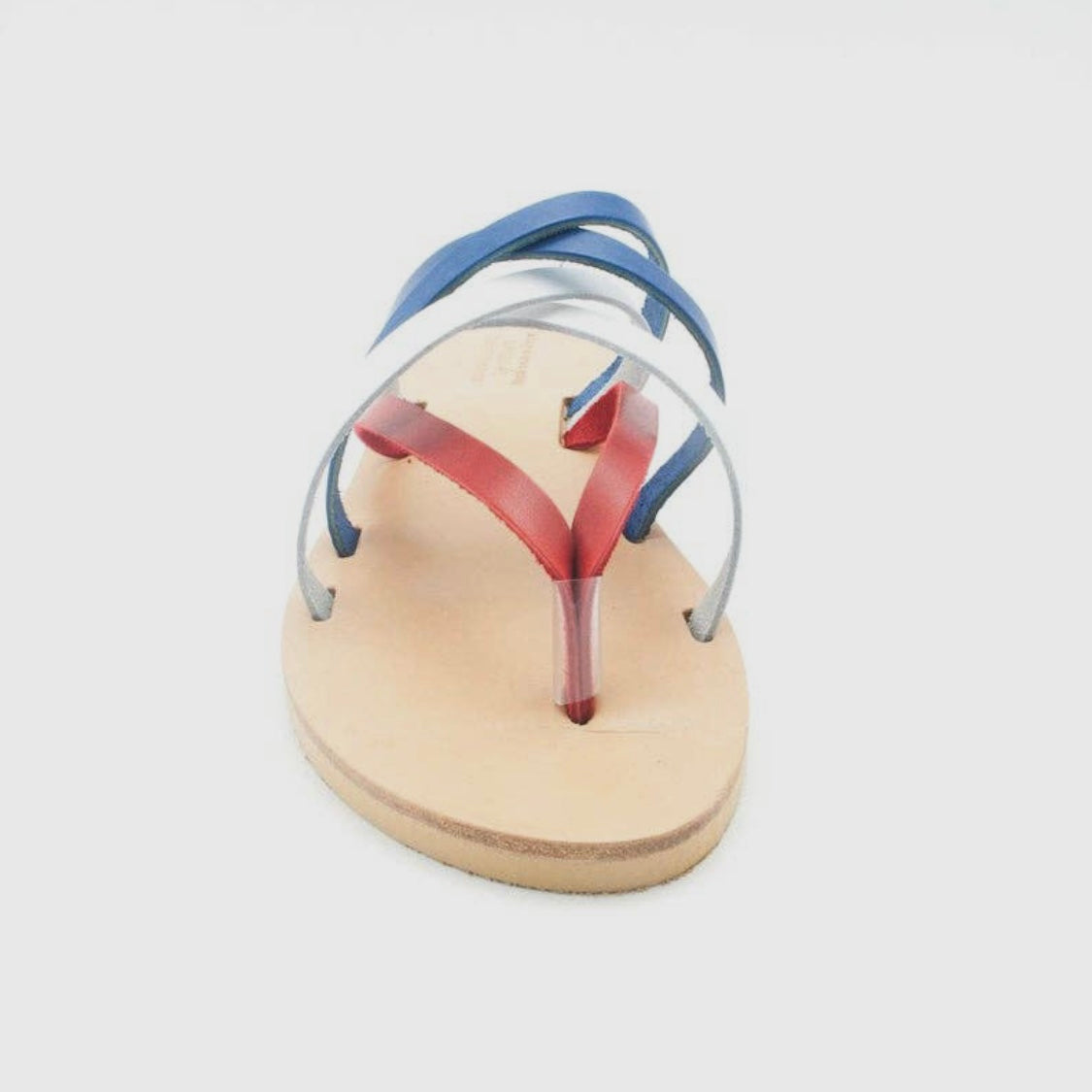 Red white discount blue flip flops