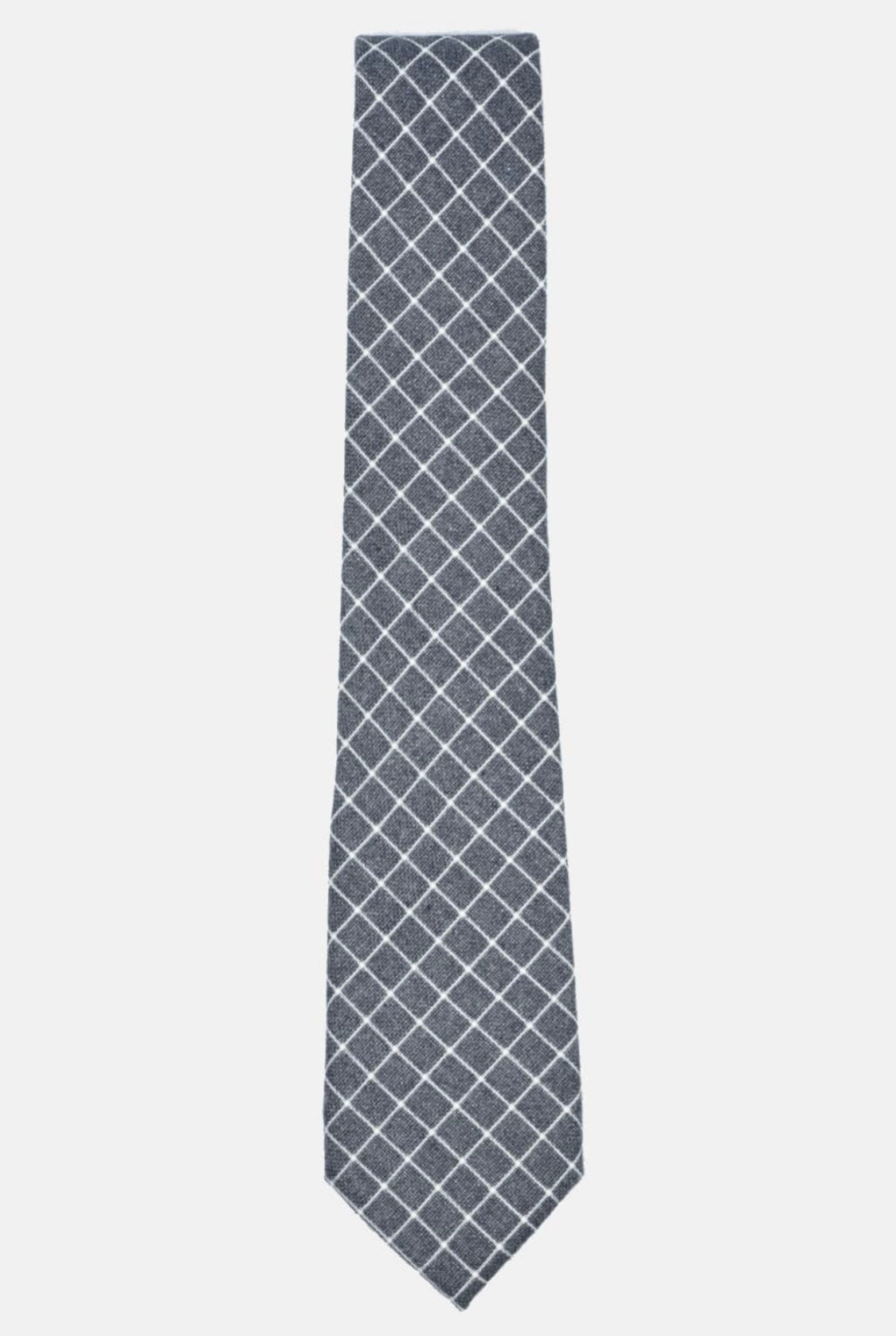 Grey Window Pane Tie