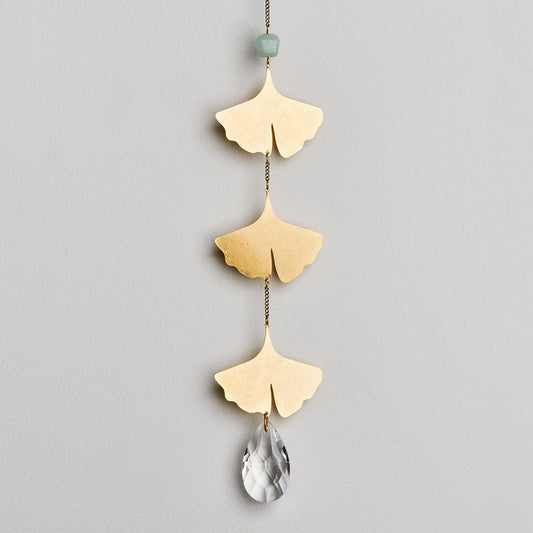 Suncatcher: Botanical Leaf & Amazonite