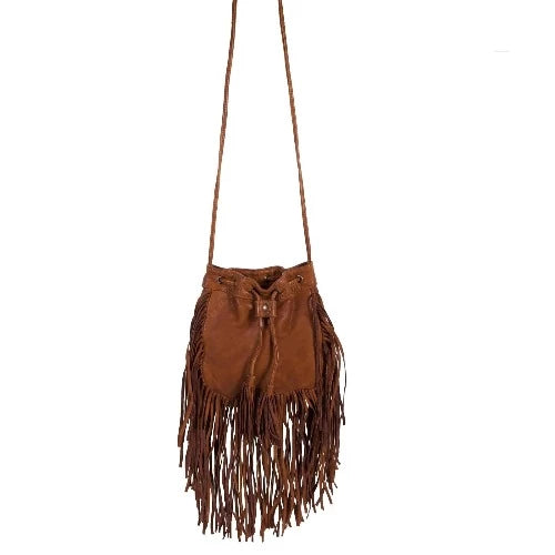 Scully Leather Fringe Bag