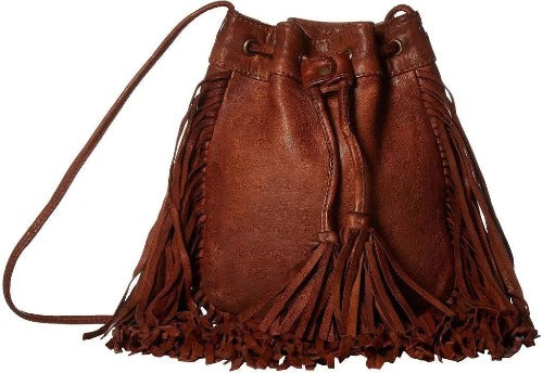 Scully Leather Fringe Bag