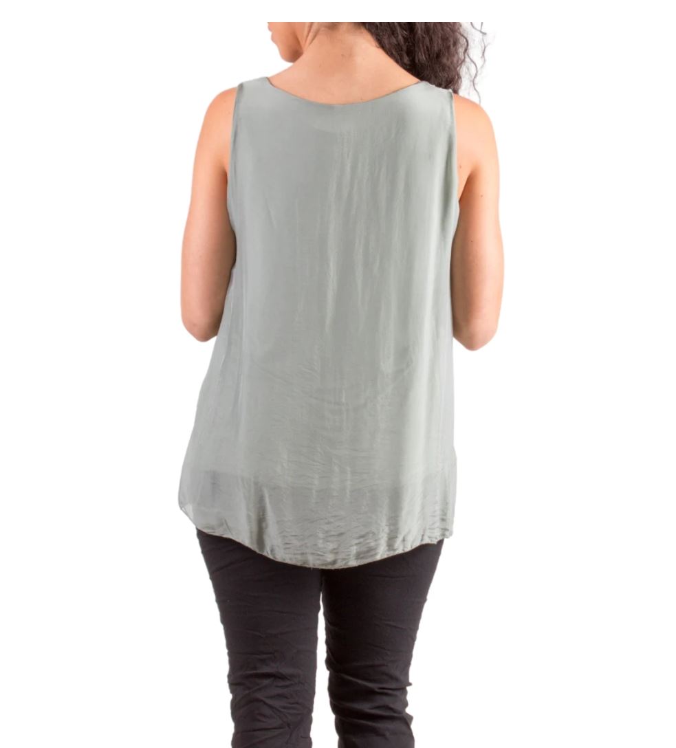 Silk Sleeveless Top (see colors)