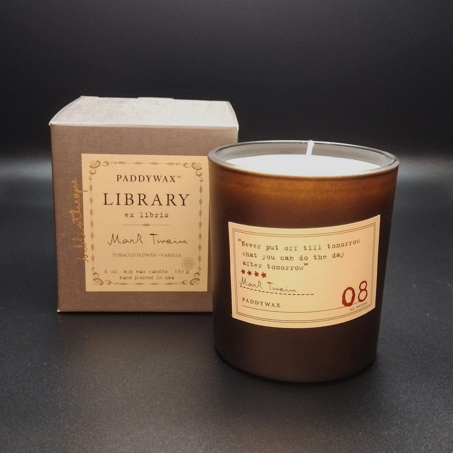 Library Candle Collection: Mark Twain